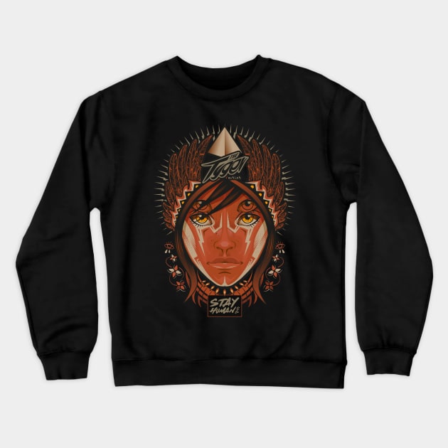 STAY HUMAN(OID) Crewneck Sweatshirt by thetyger